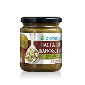 Паста от Шамфъстък - 100% смлени ядки от шамфъстък, Bioherba, 200 гр.