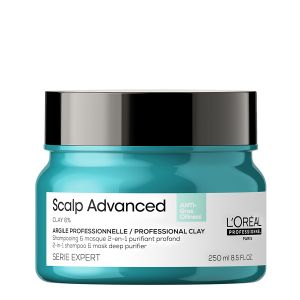 Грижа 2 в 1 шампоан и маска за скалп, склонен към омазняване Loreal Professionnel Scalp Advanced Anti-Oiliness 2-In-1 Deep Purifier Clay 250ml