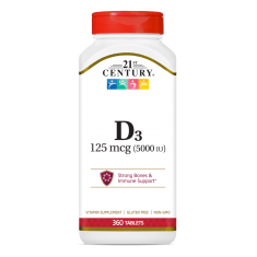 21st Century Vitamin D3 125mcg (5000IU) - Tabs - Витамин D | 110 tabs