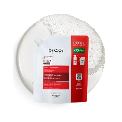 Vichy Dercos Energy+ Stimulating Shampoo -Шампоан против косопад РЕФИЛ 400ml