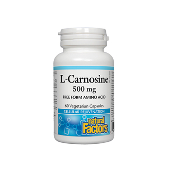 Л-Карнозин, Natural Factors, 500 mg, 60 V-капс.