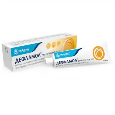 ДЕФЛАМОЛ маз 350 IU / 400 IU / г 40 г/ DEFLAMOL СОФАРМА
