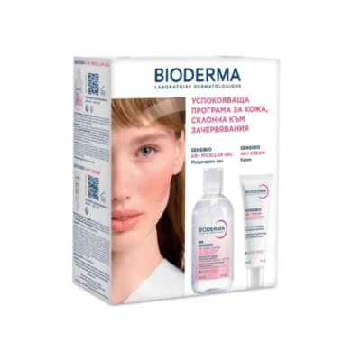 BIODERMA КОМПЛЕКТ СЕНСИБИО АР+ МИЦЕЛАРЕН ГЕЛ 250МЛ+СЕНСИБИО АР+ КРЕМ 40МЛ