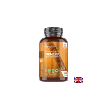 Куркума 480 mg + Джинджифил 20 mg + Черен пипер, Weight World, 365 капсули
