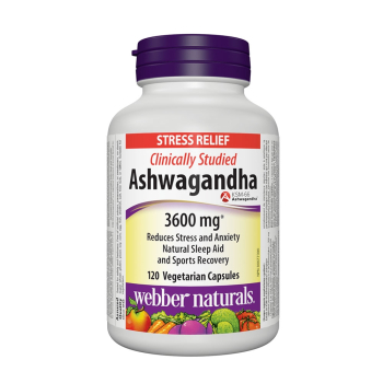 Ашваганда, Webber Naturals, 300 mg, 120 V капсули