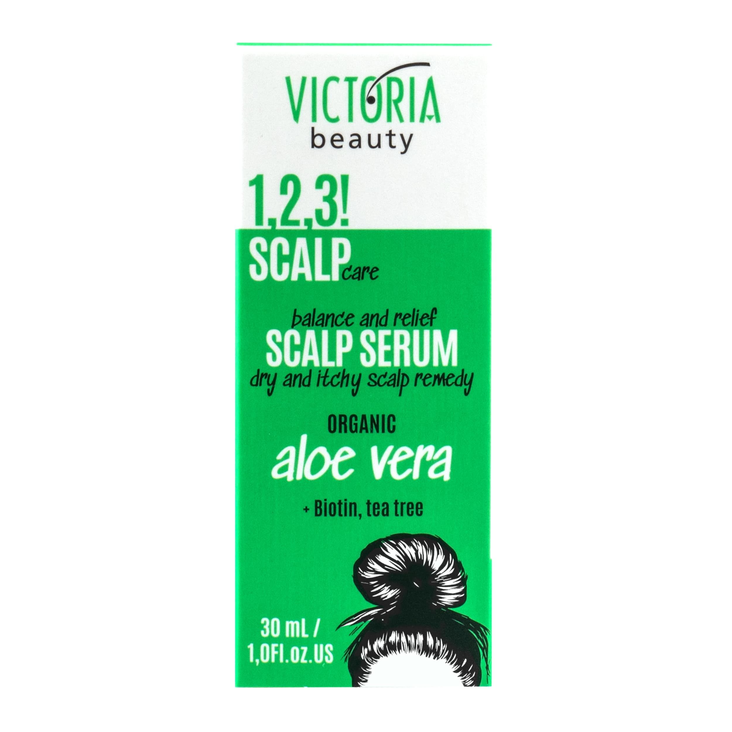 VICTORIA BEAUTY 1,2,3! SCALP CARE! Успокояващ серум за сух скалп с алое вера,  30мл