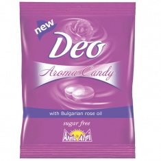 Deo Ароматизиращи бонбони без захар - роза 60 g