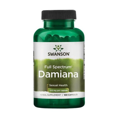 SWANSON Damiana Leaves / Дамяна 510mg. / 100 Caps.
