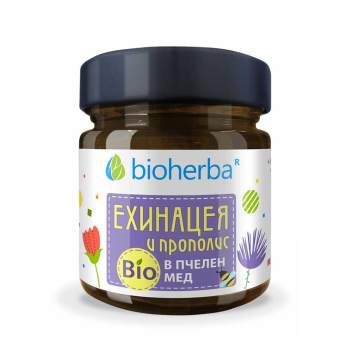 Ехинацея с Прополис в Био Пчелен мед, Bioherba, 280 гр.