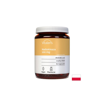 Наттокиназа, Vitalers, 100 mg, 60 капсули