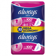 Always Ultra Super Plus Дамски превръзки х32 броя