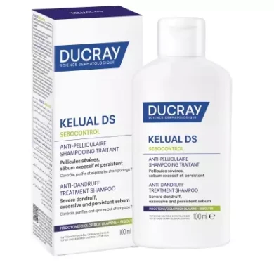 Ducray Kelual DS Sebocontrol Третиращ шампоан против тежък пърхот и омазняване 100 ml