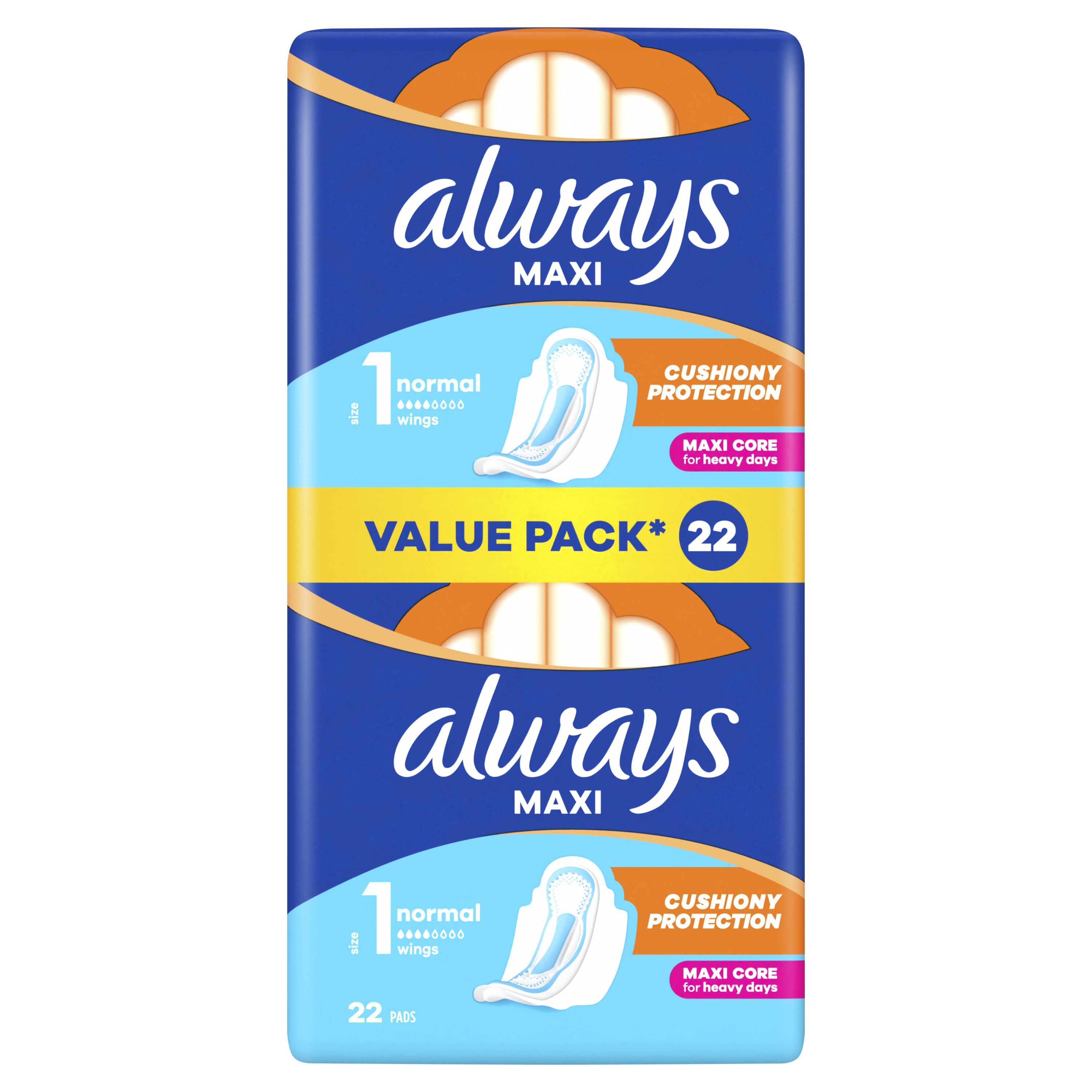 ALWAYS MAXI Размер 1 Дамски превръзки, 22 бр.