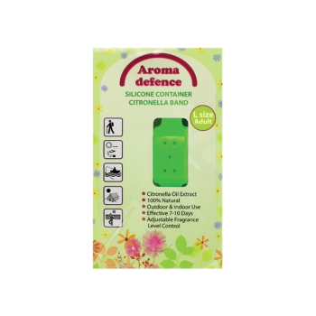 Силиконова гривна против комари /контейнер/ - за възрастни, Aroma Defence, 1 брой
