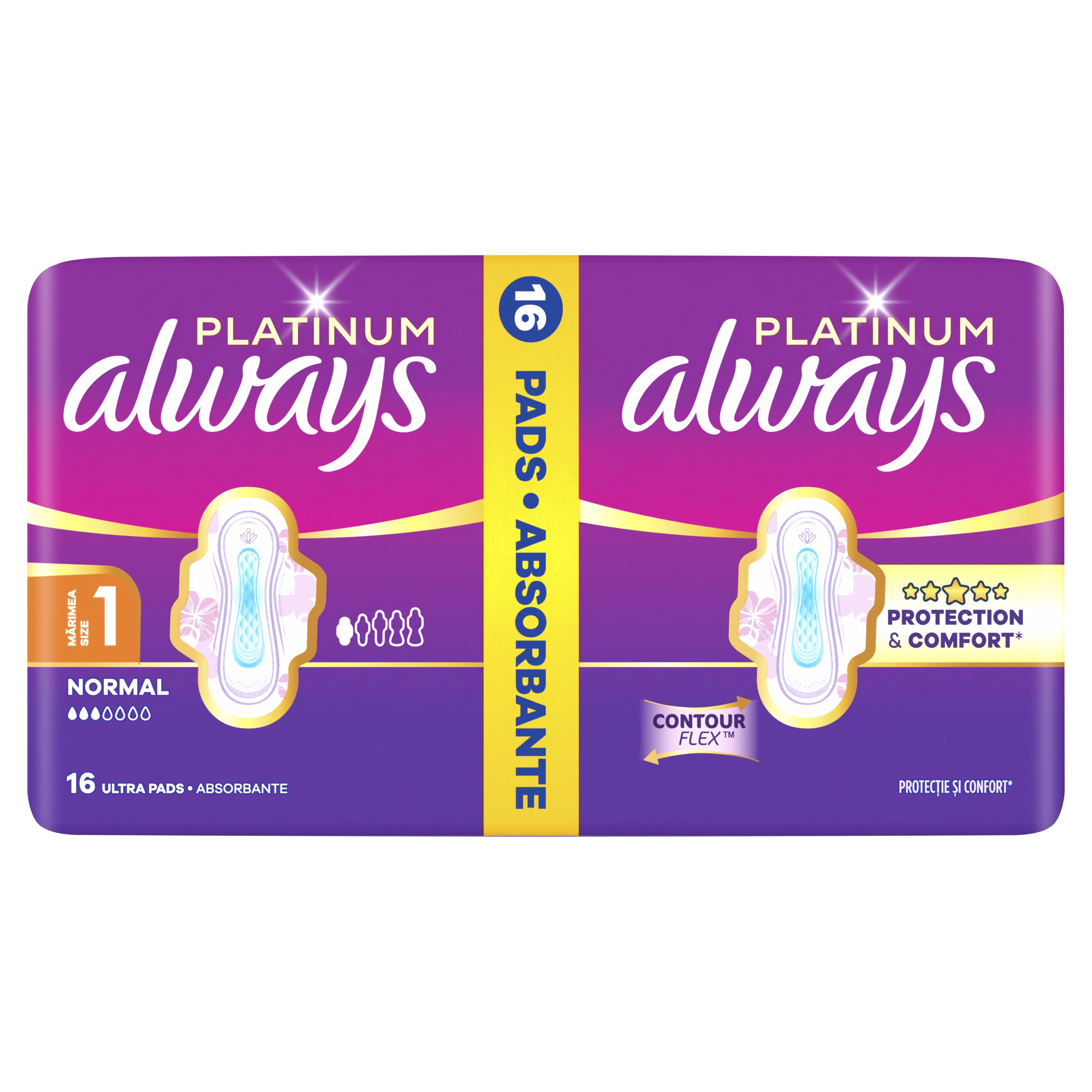 ALWAYS PLATINUM NORMAL DUO PACK Дамски превръзки, 16 бр.