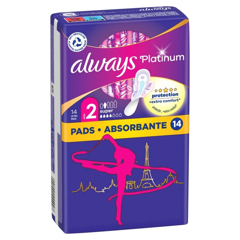 ALWAYS PLATINUM SUPER DUO PACK Дамски превръзки, 14 бр.