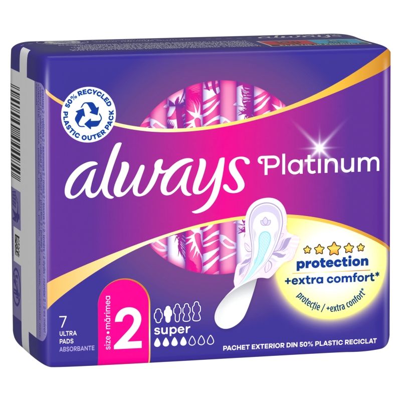 ALWAYS PLATINUM SUPER Дамски превръзки, 7 бр.