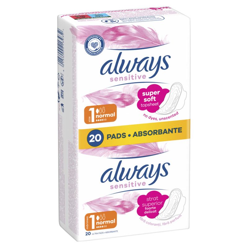 ALWAYS SENSITIVE ULTRA NORMAL DUO PACK Дамски превръзки, 20 бр.