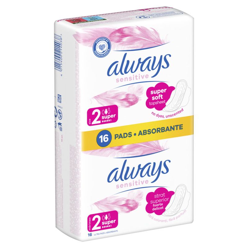 ALWAYS SENSITIVE ULTRA SUPER DUO PACK Дамски превръзки, 16 бр.