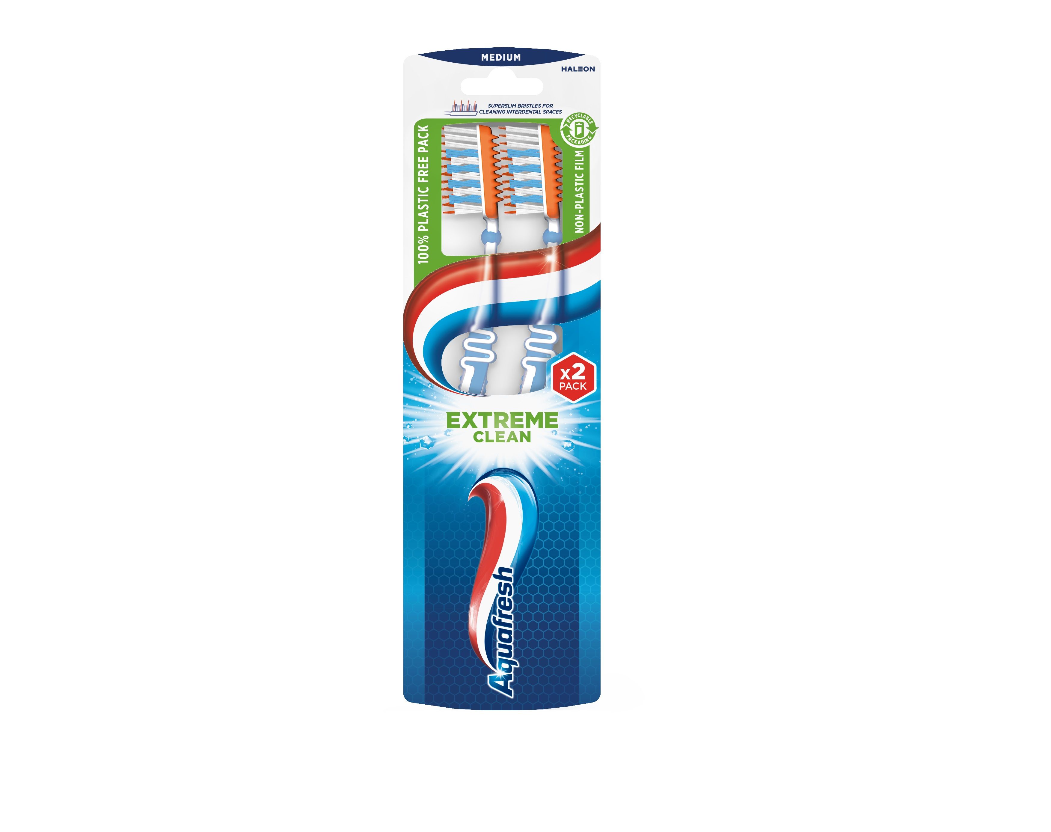 AQUAFRESH EXTREME CLEAN Четка за зъби 1+1