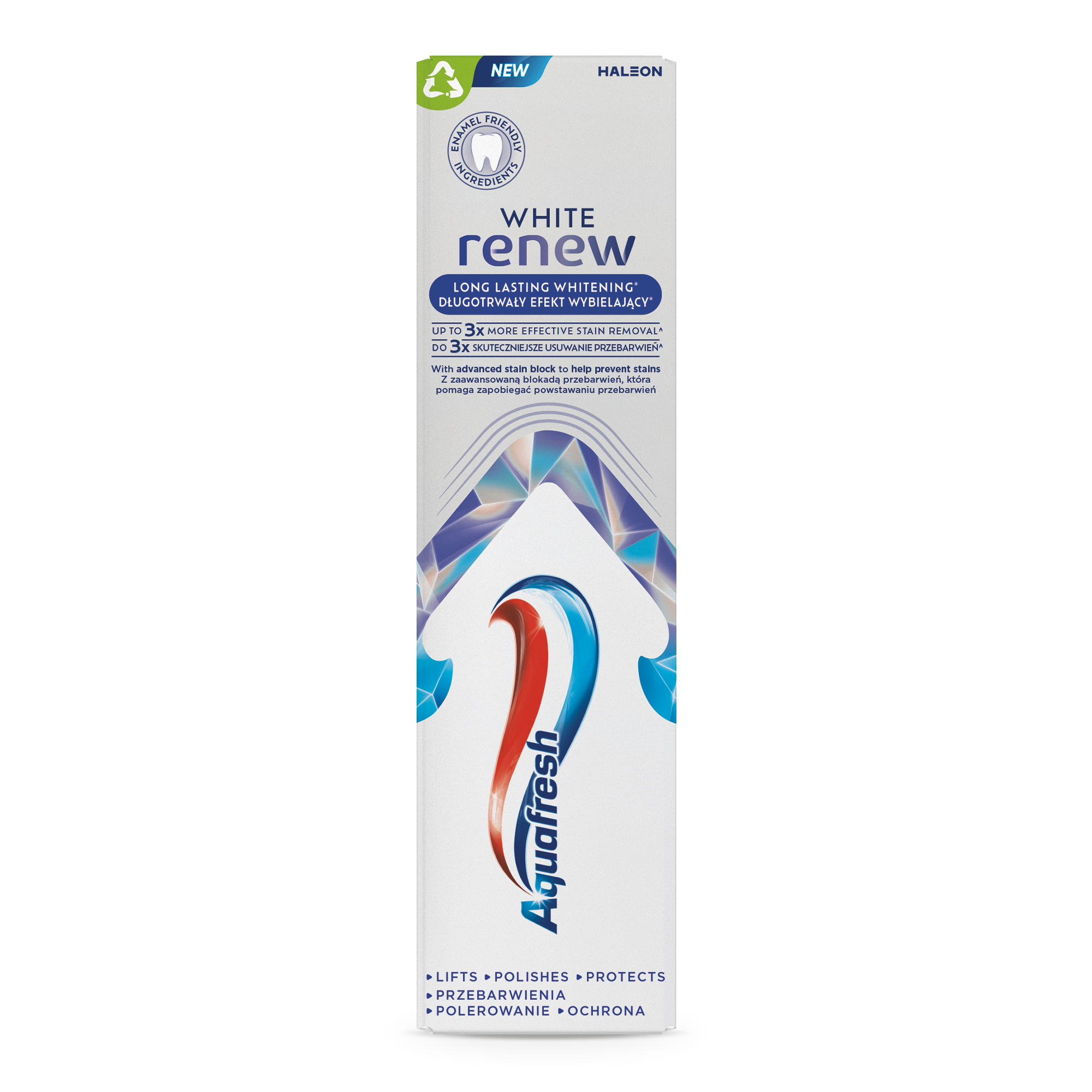 AQUAFRESH LONG LASTING WHITE RENEW, Паста за зъби, 75ml