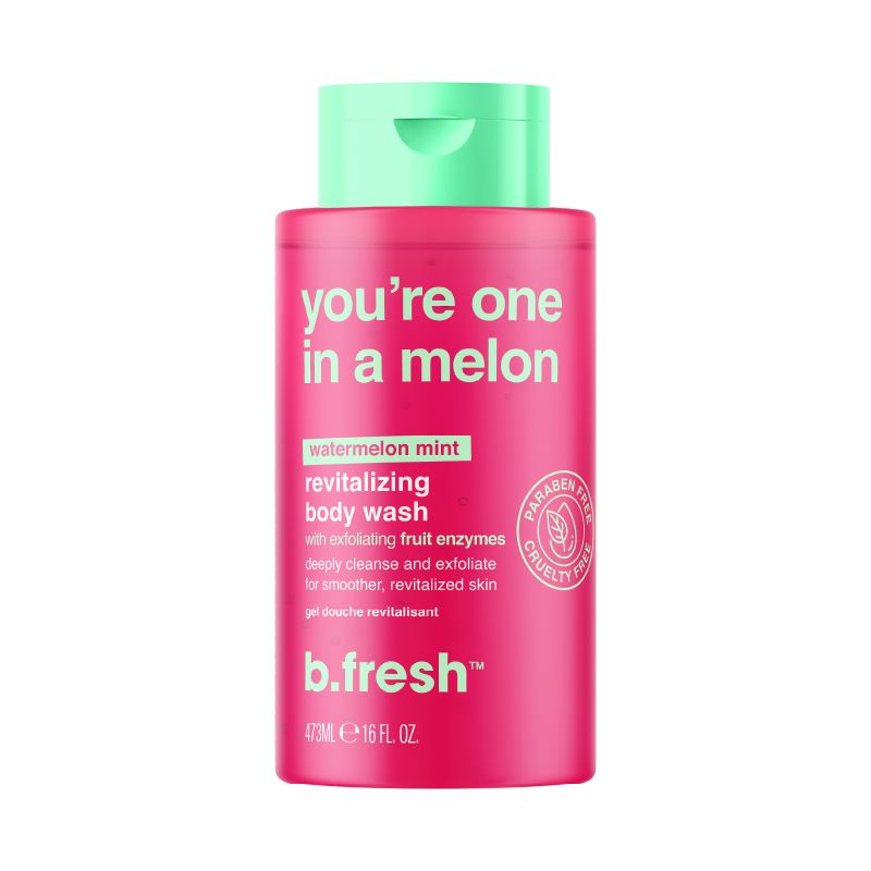 B.FRESH YOU'RE ONE IN A MELON Душ гел ексфолиращ с плодови ензими,  473 мл