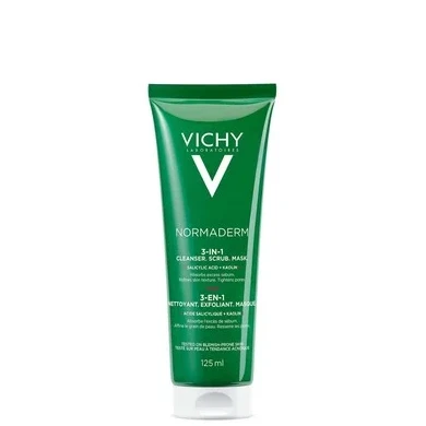 Vichy Normaderm Почистващ продукт 3-в-1: ексфолиант, почистващ гел и маска 125мл