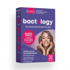 Bactology Beauty Skin & Nails Активна формула за здрава и блестяща коса и нокти х30 капсули