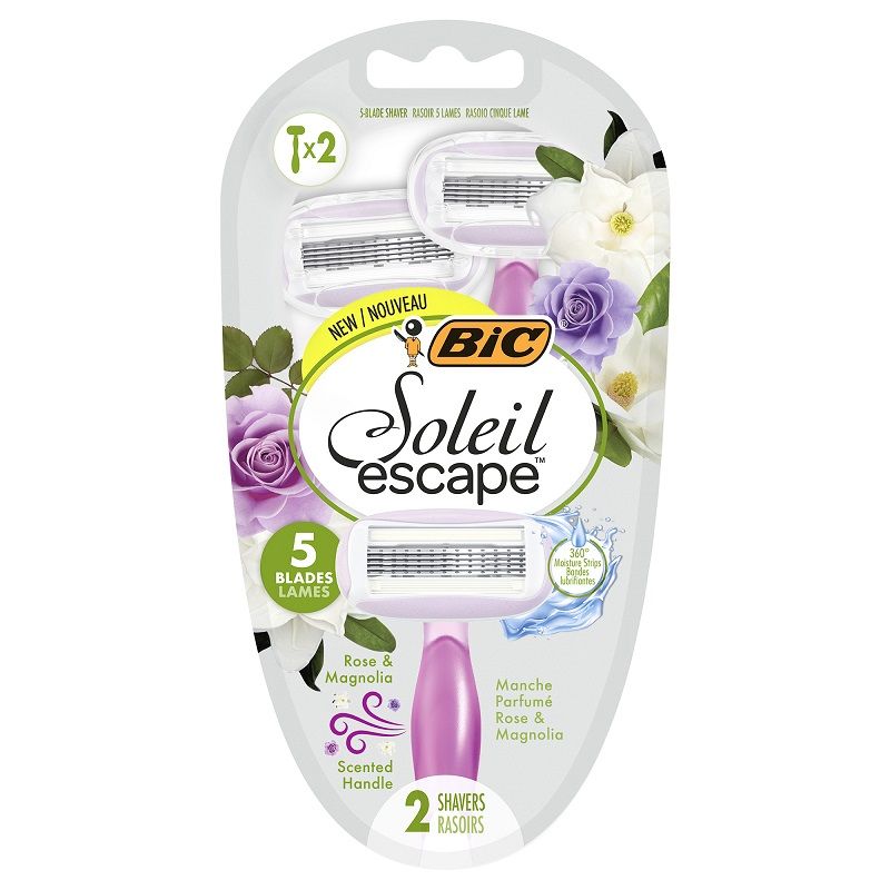 BIC SOLEIL ESCAPE 5 Еднократна самобръсначка Rose&Magnolia, 2 бр.