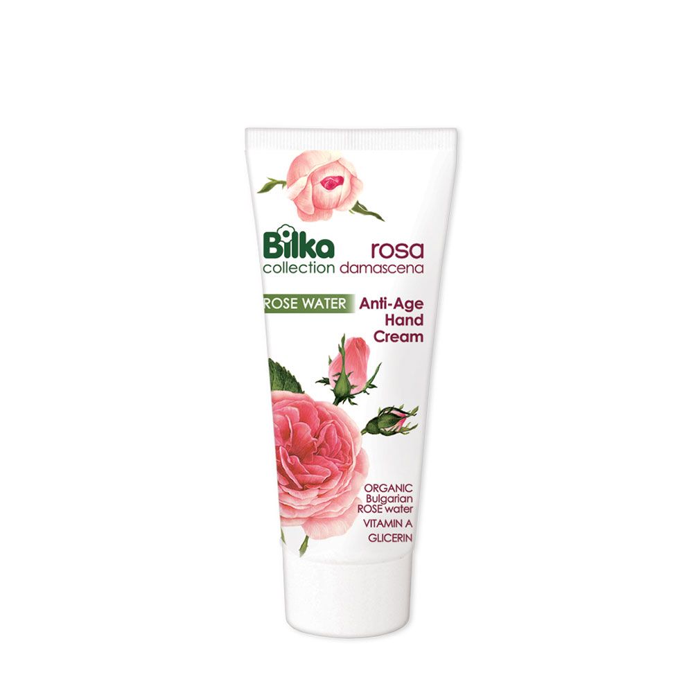 BILKA ROSA DAMASCENA Крем за ръце анти ейдж с органична розова вода, 100 мл