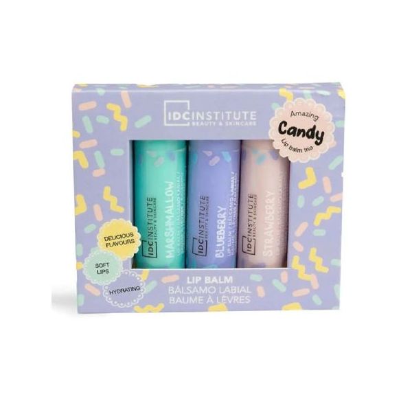 IDC Institute комплект балсам за устни 3 броя CANDY