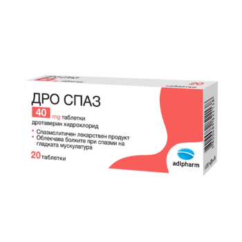 Дро Спаз - спастични болкови състояния, AdiPharm, 40 мг, 20 табл.