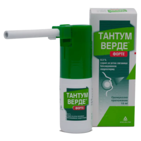 Тантум Верде Форте спрей за гърло при простуда и грип 15 мл Angelini