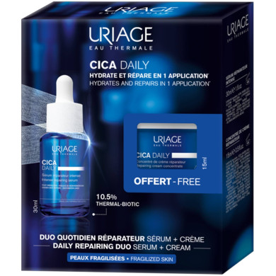 URIAGE BARIEDERM CICA DAILY КОМПЛЕКТ СЕРУМ 30ml+ Крем-концентрат за лице 15 ml