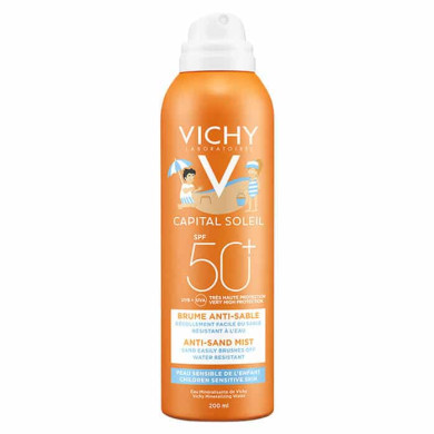 Vichy CAPITAL SOLEIL Детски слънцезащитен спрей срещу полепване на пясък по кожата SPF 50+ 200ml