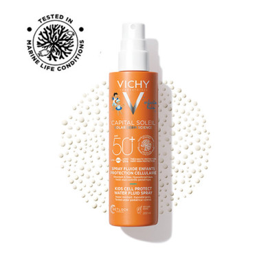 Vichy CAPITAL SOLEIL KIDS CELL PROTECT SPF50+ Слънцезащитен спрей за деца 200 мл