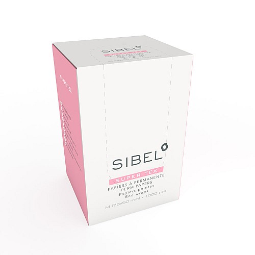 Sibel Листчета за къдрене средни SIBEL Perm Papers Hair Tips Super Tex Box 1000pcs