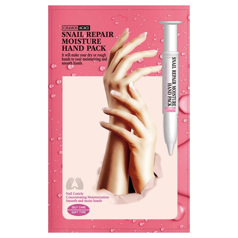 CHAMOS ACACI SNAIL REPAIR MOISTURIZING HAND PACK Маска за ръце, 8 мл.