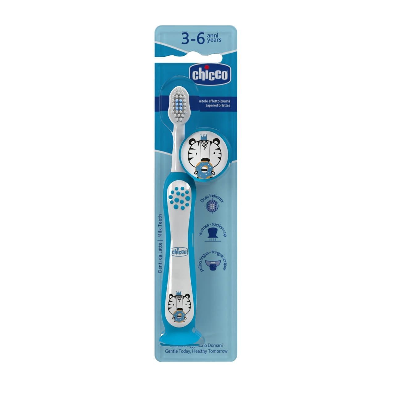 CHICCO Детска четка за зъби 3-6г. тигър
