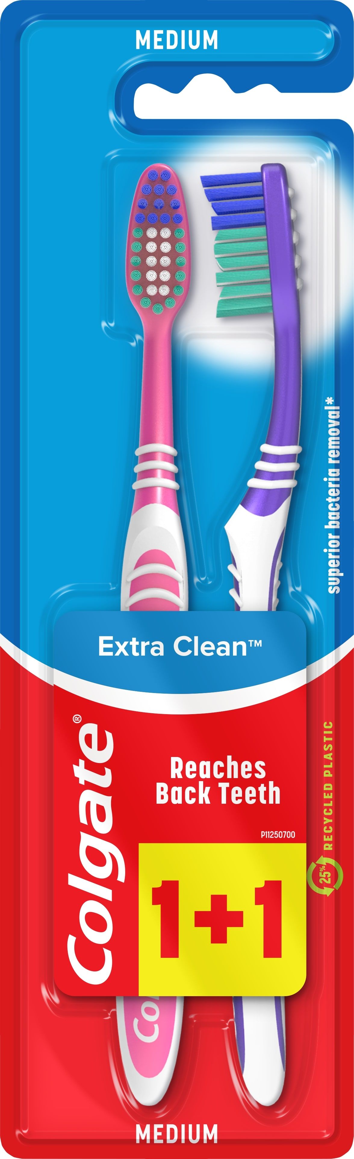 COLGATE EXTRA CLEAN Четка за зъби, 1+1бр