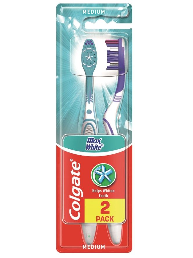 COLGATE MAX WHITE Четка за зъби, 2бр