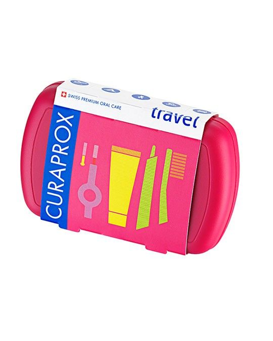 CURAPROX BE YOU Лилав комплект за път със сгъваема четка за зъби, паста за зъби 10мл, интердентал, 1бр