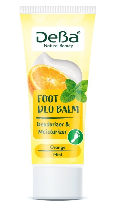 DeBa NATURAL BEAUTY Балсам за крака с уреа, мента и портокал, 75 мл