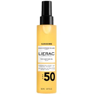 Слънцезащитно олио за тяло с анти-ейдж ефект и SPF50 Lierac Sunissime The Silky Sun Oil 150ml