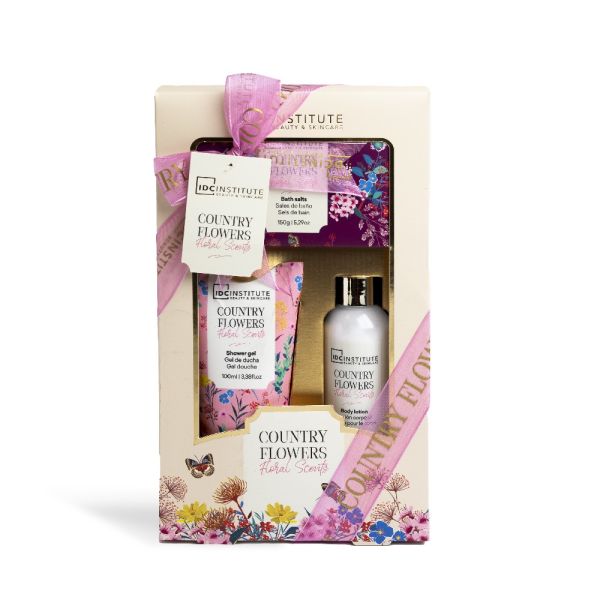 IDC Institute подаръчен комплект Country Flowers 3 части