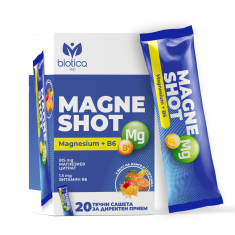 MAGNE SHOT Магнезий + Витамин B6 15 ml x20 течни сашета за директен прием