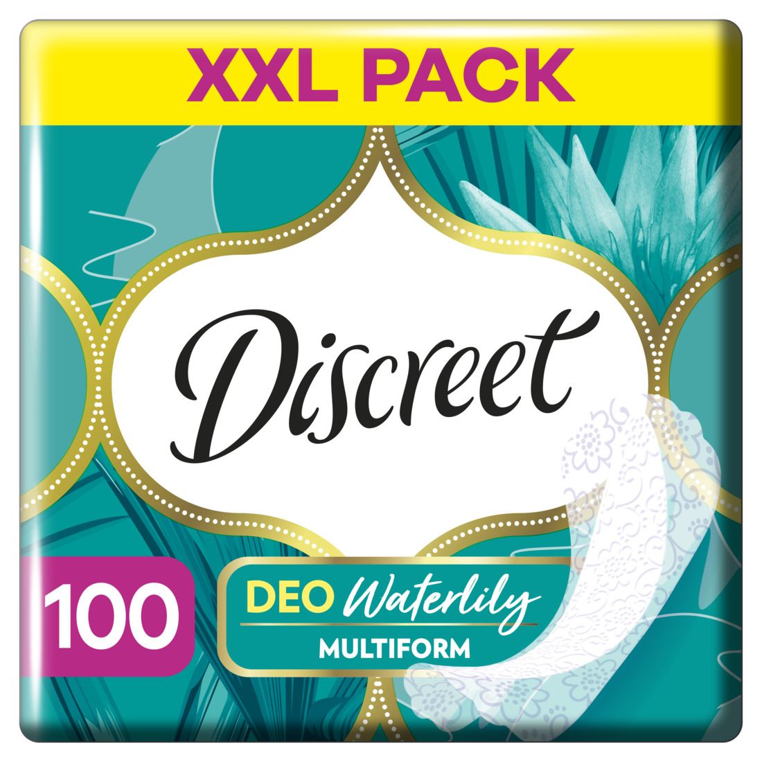 DISCREET DEO WATERLILY  Ежедневни превръзки,100 бр