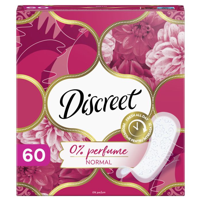 DISCREET NORMAL Ежедневни превръзки, 60 бр.