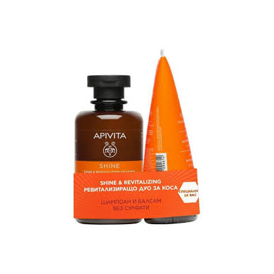 Apivita Комплект Shine and Revitalizing - Шампоан и Балсам, 250 + 150 ml