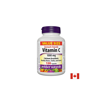 Vitamin C Calcium Ascorbate – Витамин С (калциев аскорбат) 1000 mg, 120 капсули Webber Naturals